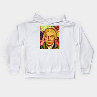 James Watt Snow Portrait | James Watt Artwork 15 Kids Hoodie